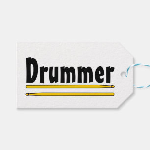 Drummer Drum Sticks  Gift Tags