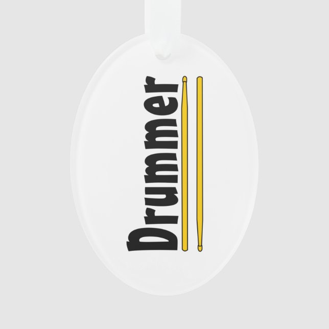 Drummer Drum Sticks  Ornament (Front)