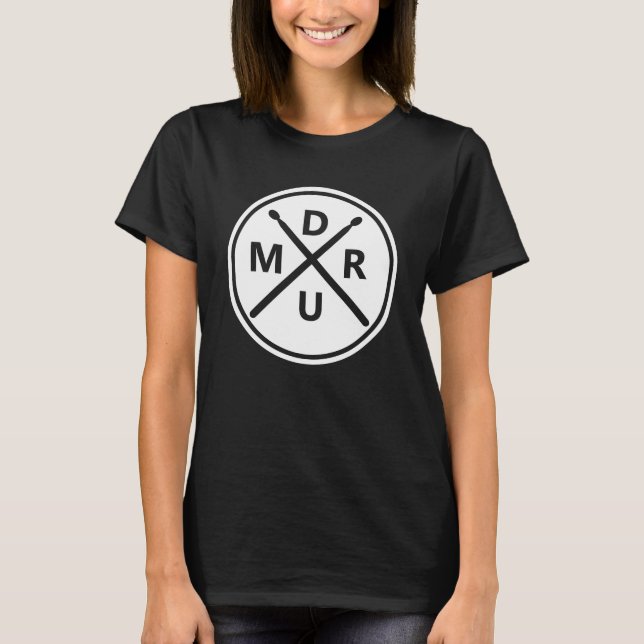 Drummer: Drum Sticks Percussion Lover T-Shirt (Front)