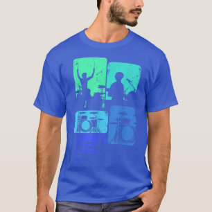 Drummer Drum Sticks Rock & Roll Kids Boys Men T-Shirt