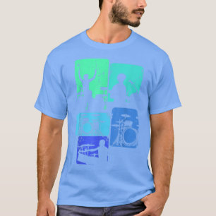 Drummer Drum Sticks Rock & Roll Kids Boys Men T-Shirt