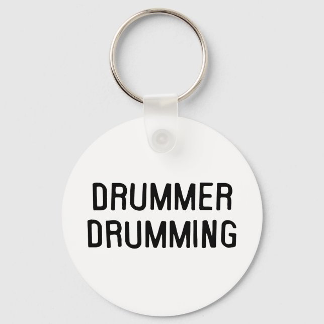 Drummer Drumming Key Ring (Front)
