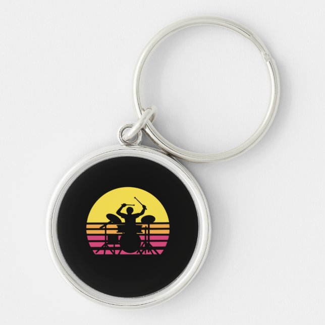 Drummer Drums Drumming Key Ring (Front)