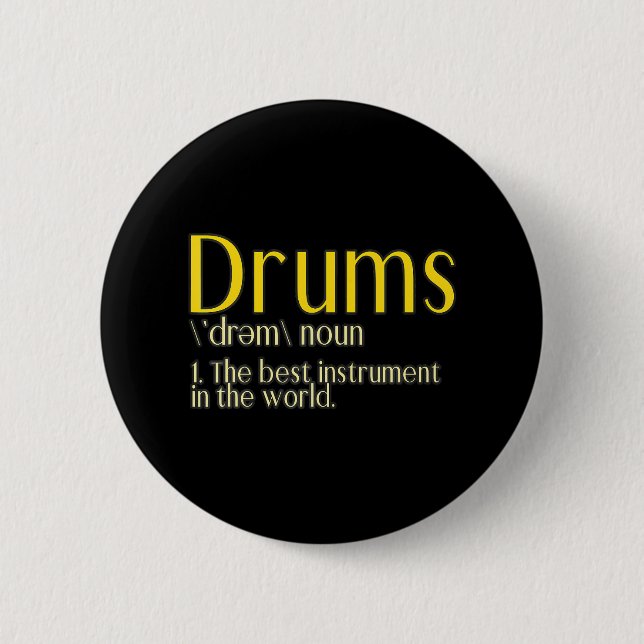 Drummer Drums Drumstick Groove Music Lover 6 Cm Round Badge (Front)