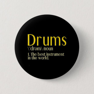 Drummer Drums Drumstick Groove Music Lover 6 Cm Round Badge