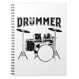 Drummer Drums Musical Instrument Gift Idea Notebook