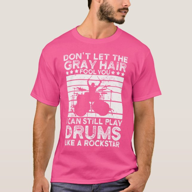 Drummer Drumset Drum Player Drums Percussionist T-Shirt (Front)