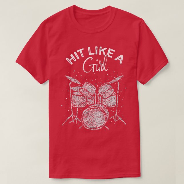 Drummer Drumsticks Drum Kit T-Shirt (Design Front)