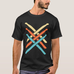 Drummer Drumsticks Drum Sticks Retro Vintage Drumm T-Shirt