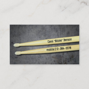 Drummer Drumsticks Musician Business Card