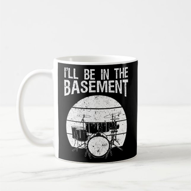 Drummer For Drum Set Drumming Coffee Mug (Left)