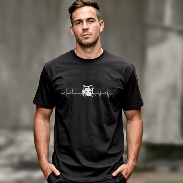  Drummer Gift Heartbeat Musical Instrument Drums  T-Shirt (Creator Uploaded)