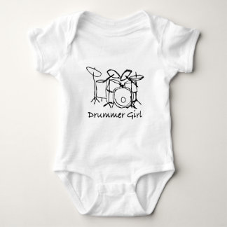 Drummer Girl Baby Bodysuit