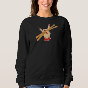 Drummer Girl Drum Sticks Design for Percussionists Sweatshirt