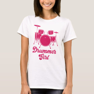 Drummer Girl Drums Drummer Gift T-Shirt