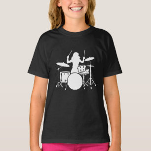 Drummer Girl Drums Drummer Gift T-Shirt