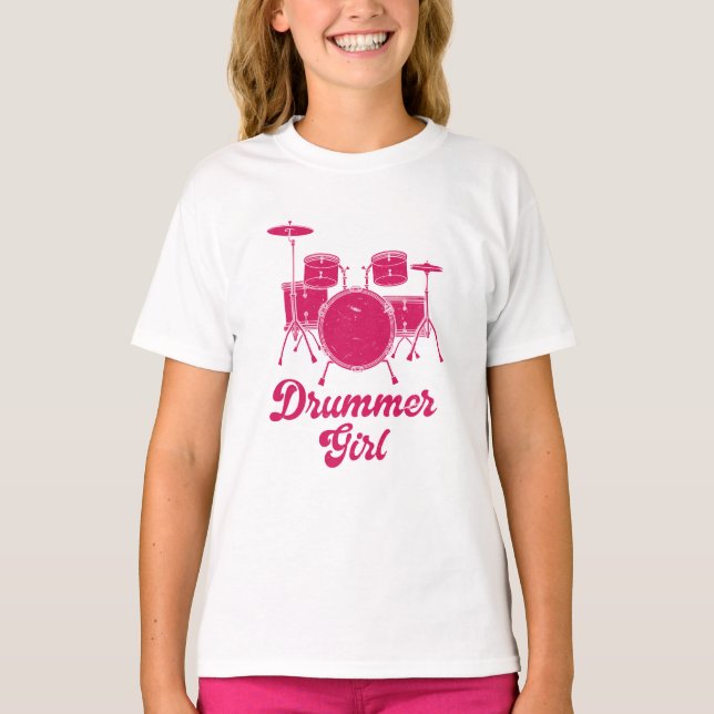 Drummer Girl | Drums Drummer Gift  T-Shirt (Front)