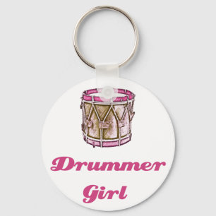 Drummer Girl Key Ring