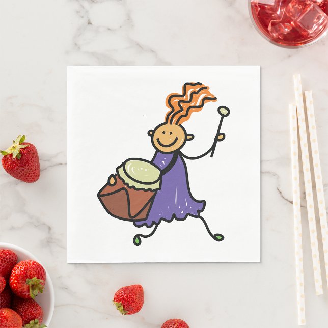 Drummer Girl Napkin (Creator Uploaded)