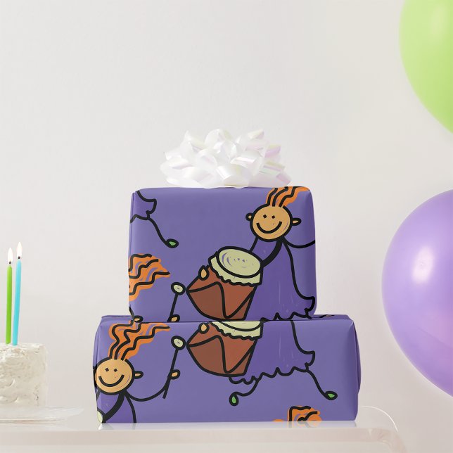 Drummer Girl Wrapping Paper (Creator Uploaded)