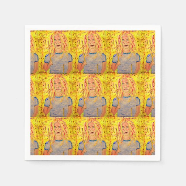drummer girls rock Art Napkin (Front)