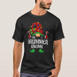 Drummer Gnome Buffalo Red Plaid Matching Family Ch T-Shirt