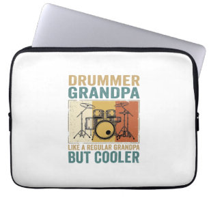 Drummer Grandpa Like a Regular Grandpa But Cooler  Laptop Sleeve
