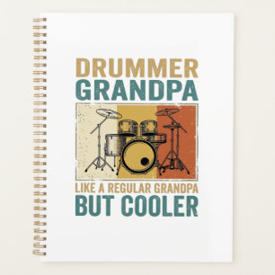 Drummer Grandpa Like a Regular Grandpa But Cooler Planner