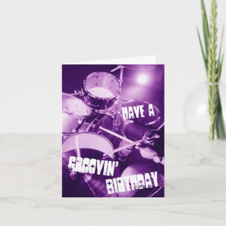 Drummer Groovin' Drumming Perfection Birthday Card
