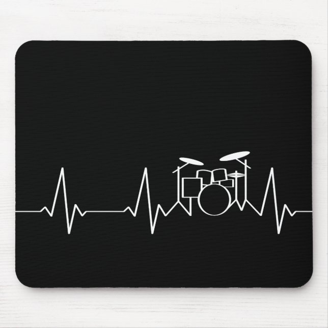 Drummer Heartbeat Mouse Mat (Front)