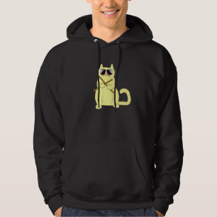 Drummer Kitty Cat  Musician Instrumentalist Drum P Hoodie