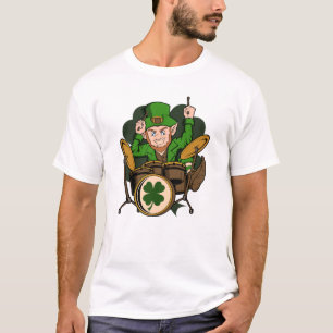 Drummer Leprechaun St. Patrick's Day Drumming T-Shirt