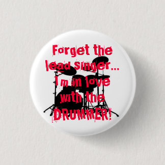 drummer love 3 cm round badge
