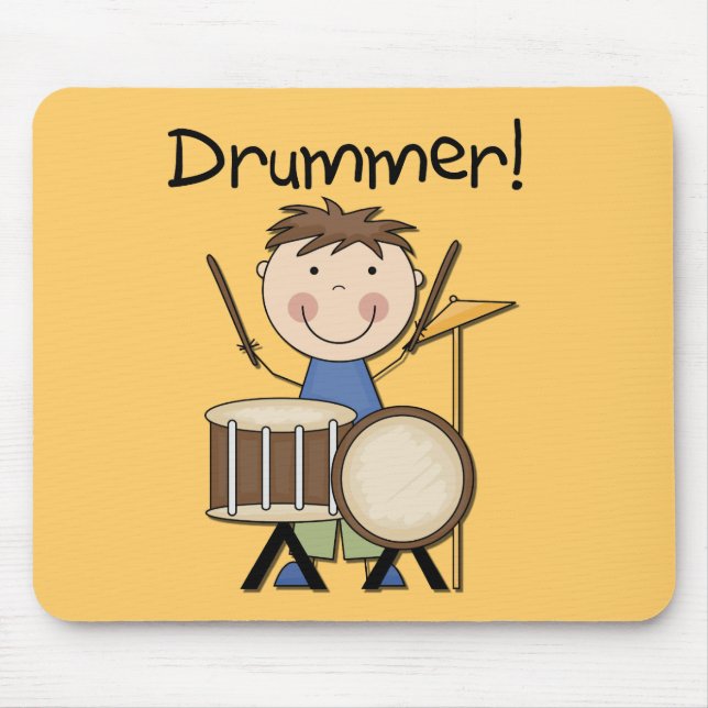 Drummer - Male Tshirts and Gifts Mouse Mat (Front)