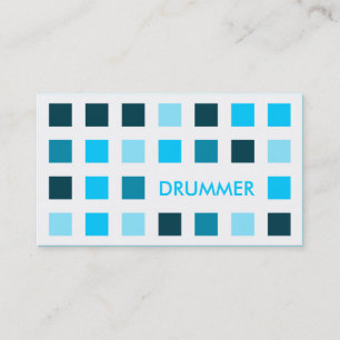 DRUMMER (mod squares) Business Card