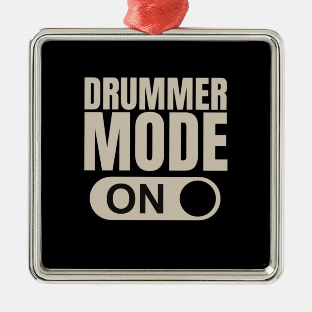 Drummer Mode On Metal Tree Decoration (Front)