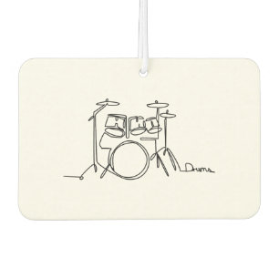Drummer Music Design One-Line Drums Car Air Freshener