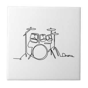 Drummer Music Design One-Line Drums  Tile