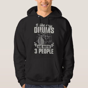 Drummer Music Rock Musician Percussion Drum Set D Hoodie