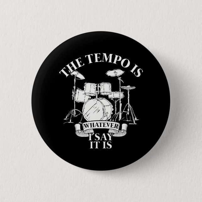 Drummer Musical Instrument Music Drummer Drums 6 Cm Round Badge (Front)