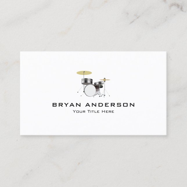 Drummer - Musician Business Card (Front)
