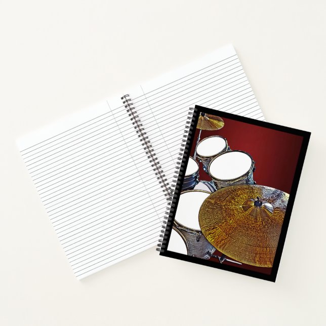 Drummer Musician Drum Kit Rock & Roll Drumming Notebook (Inside)