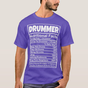 DRUMMER Nutritional Facts  T-Shirt