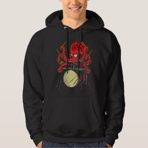 Drummer Octopus Drumsticks Drumset Hoodie