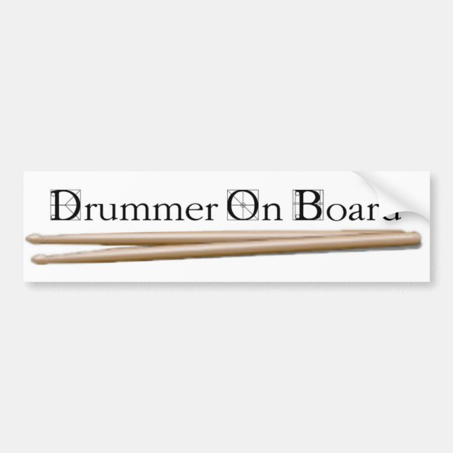 Drummer On Board 08 Bumper Sticker (Front)
