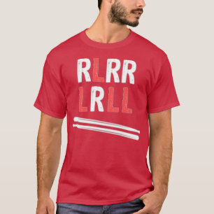 Drummer Paradiddle Sticks Drum RLRR LRLL Design  T-Shirt