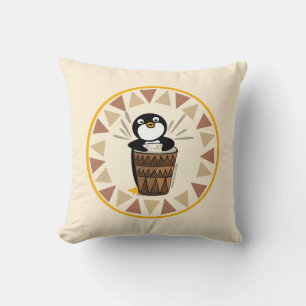 Drummer Penguin Cushion