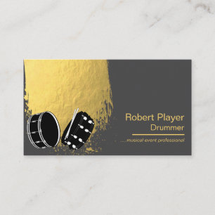 Drummer Percussionist Musical Event Drums Djs Business Card