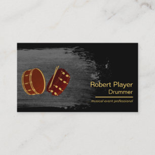 Drummer Percussionist Musical Event Drums Djs Business Card