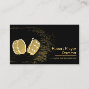 Drummer Percussionist Musical Event Drums Djs Business Card
